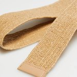Beige straw belt
