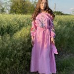 Сукня-вишиванка рожева Троянди