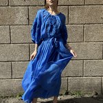 Сукня з вишивкою в кольорі електрик 07995 MAXA