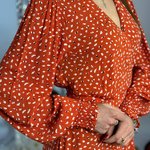 Сукня помаранчева на запах з принтом 20AH517. Франція. Yuka Paris