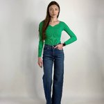 Women's straight blue jeans 2478
