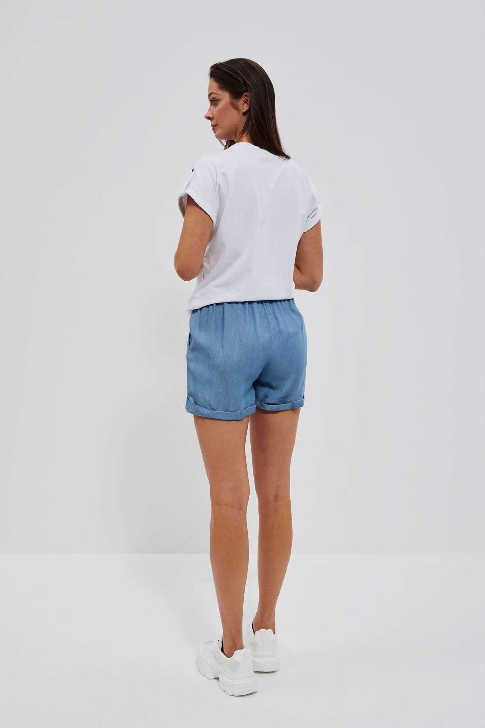 Shorts made of lyocell in the color of jeans Moodo L-SH-4016