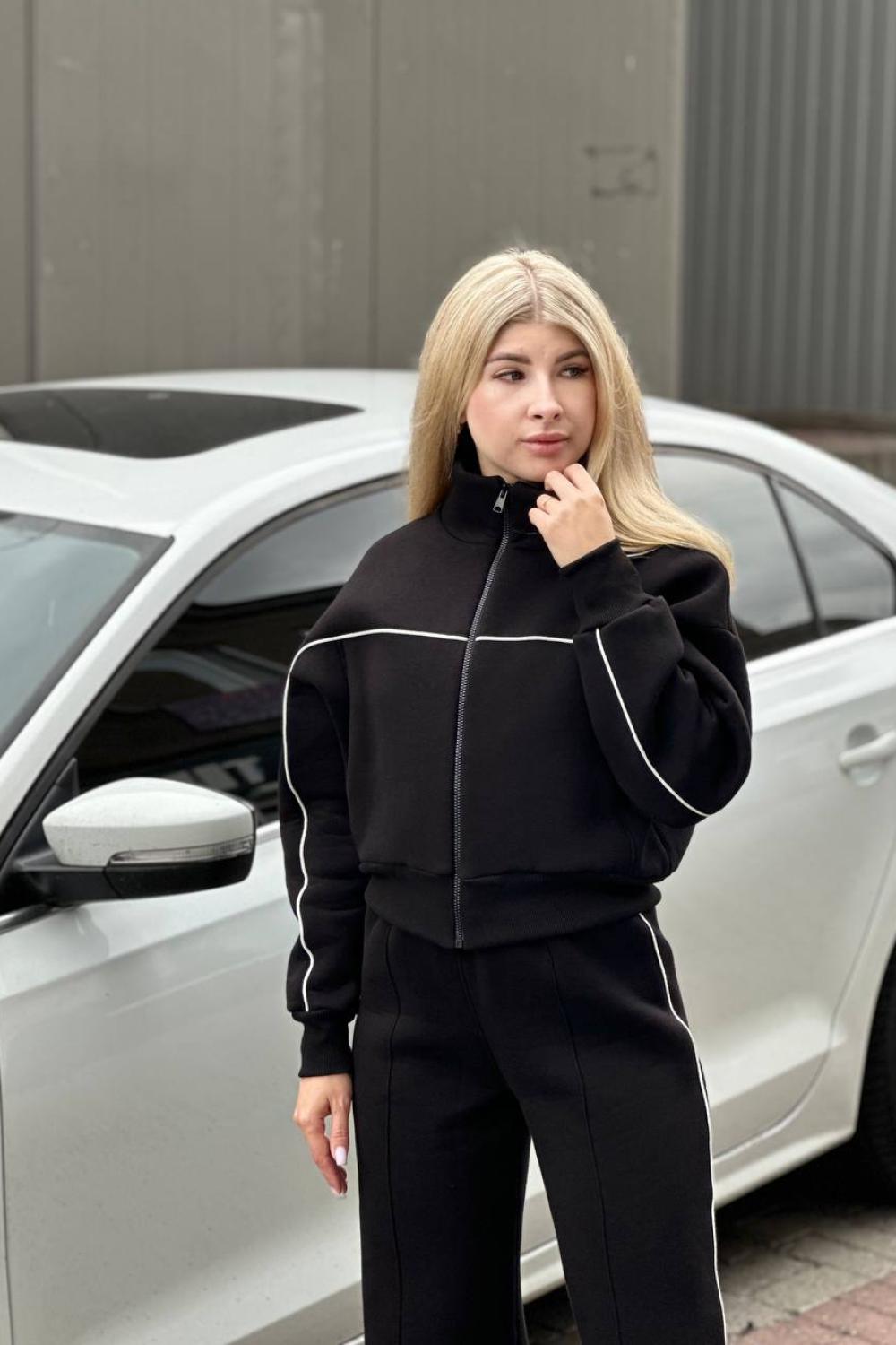 Black fleece tracksuit