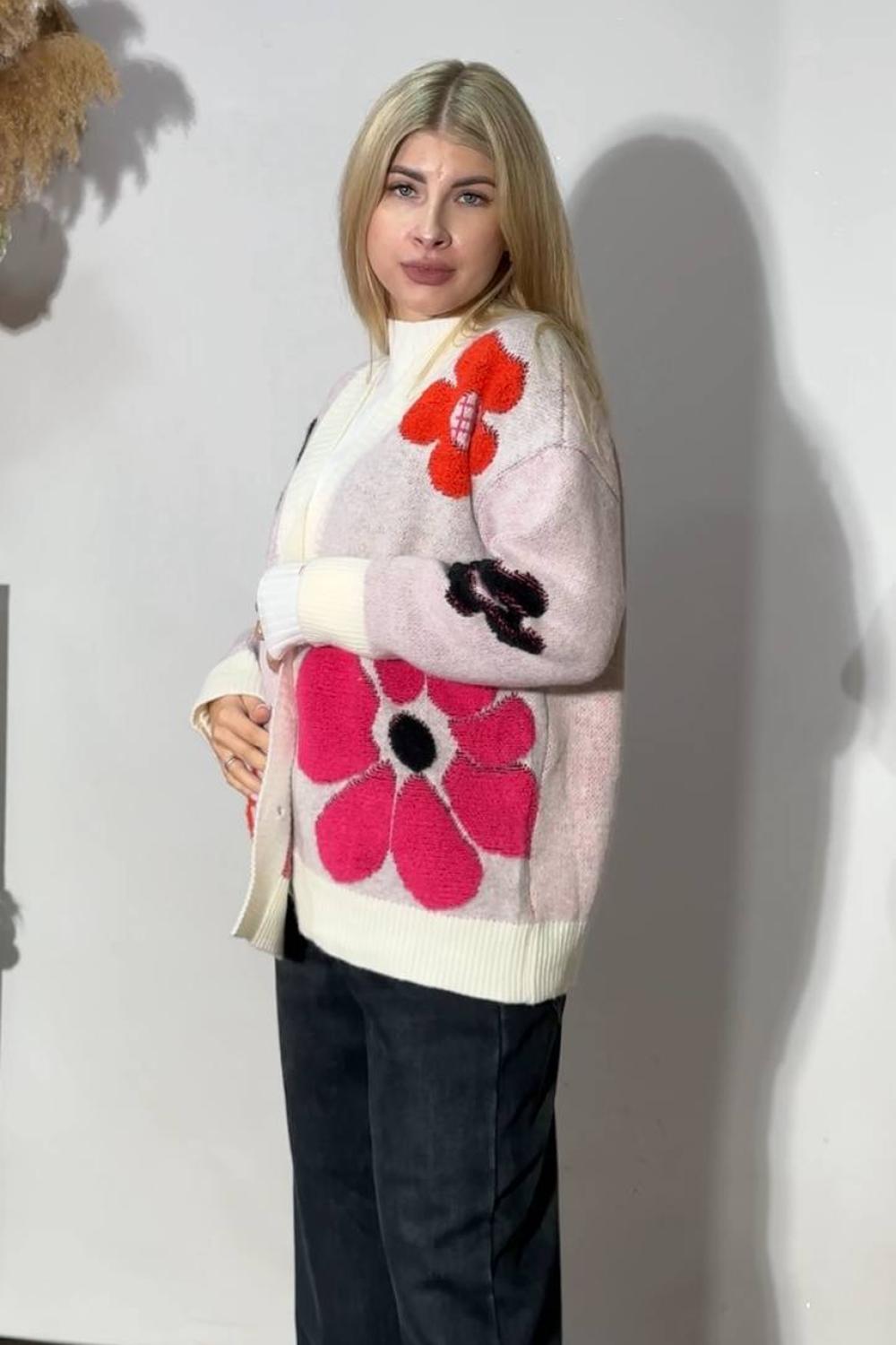 Milk knitted cardigan