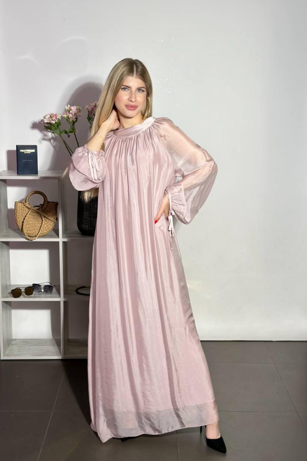 Pink summer maxi dress