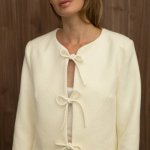 Milk jacket with ties