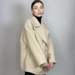 Пальто коротке з італійським коміром  Fine Line