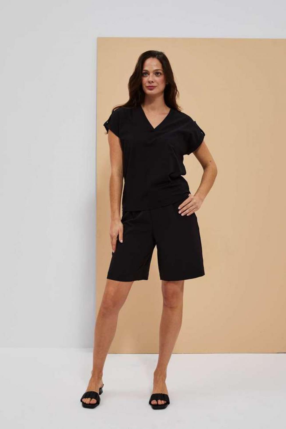 Bermuda shorts black L-SH-4017 Moodo
