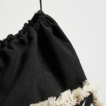 Black and white beach bag