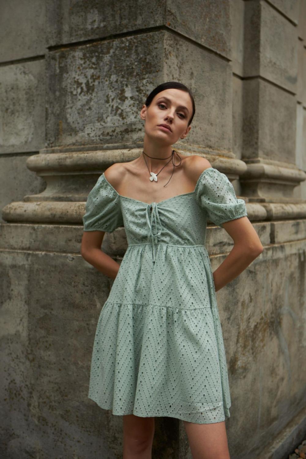 Mint mini dress by Devaitiya STIMMA