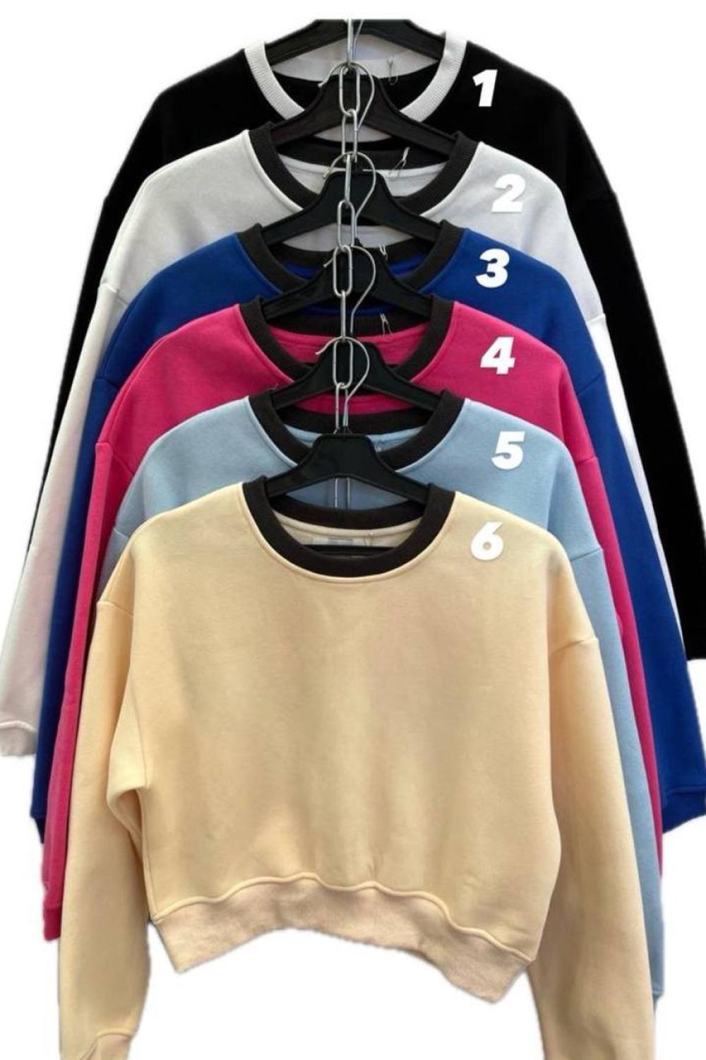 Cropped warm sweatshirt