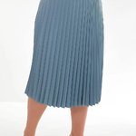 Blue-gray pleated skirt