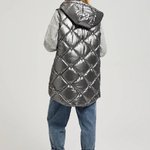 Warm gray vest extended