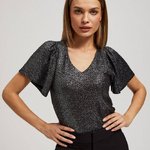 Knitted black T-shirt