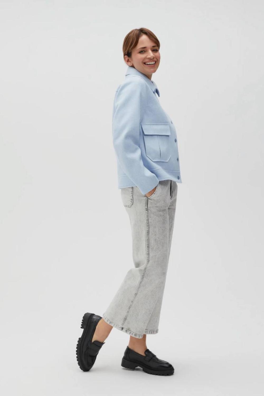 Blue felt jacket