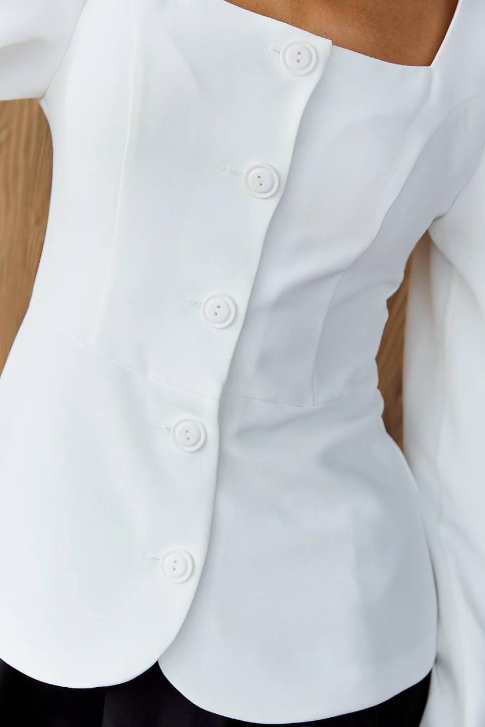 Milk dress with basque