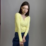 Кофта з кнопками лимонна Solmar