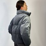 Куртка жіноча тепла з велюру сіра RHNK11