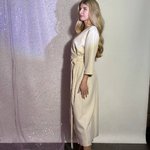 White midi dress