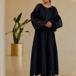 Cукня вишиванка жіноча лляна Рішельє чорна EMBROIDERED GEM