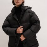 Stylish black down jacket
