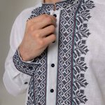 Вишиванка чоловіча біла Терен