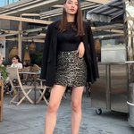 Leopard cotton skirt