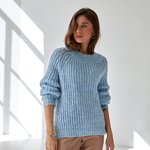 Women's warm blue jumper 2543 BELLISE