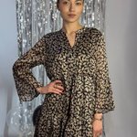 Chiffon dress with lining, loose asymmetrical fit FW21-721. Marina V. France
