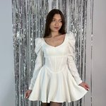 Сукня міні біла корсетна 906