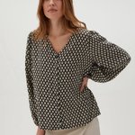 Black printed blouse