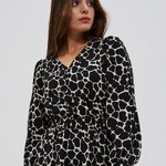 Dress black in animal print Moodo L-SU-4012