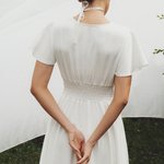 Formal milk midi dress Stolyarchuk 852