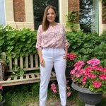 White plus size jeans with stretch Petro Soroka