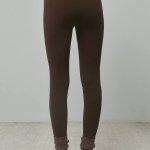 Insulated ribbed leggings with an elasticized waistband