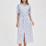 Midi dress in calfskin