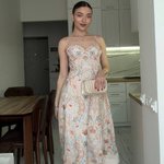 Short peach-colored party dress peach_dress