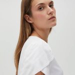 Блуза біла з коротким рукавом