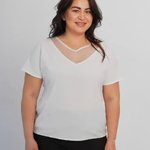 Біла блуза жіноча великого розміру