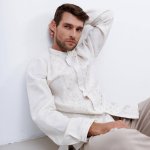 Men's embroidered jacket of the author's work.