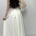 White wedding dress with tulle