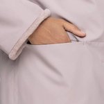 Powder pink faux fur coat