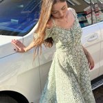 Cropped cotton dress with open shoulders 07139 MAXA