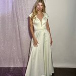 Cream ballerina evening dress
