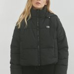 A voluminous jacket with a lining.