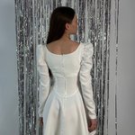 Сукня міні біла корсетна 906