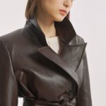 Chocolate eco-leather jacket