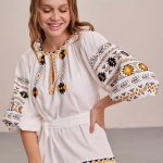 Сукня-вишиванка біла Даніела Merezhka