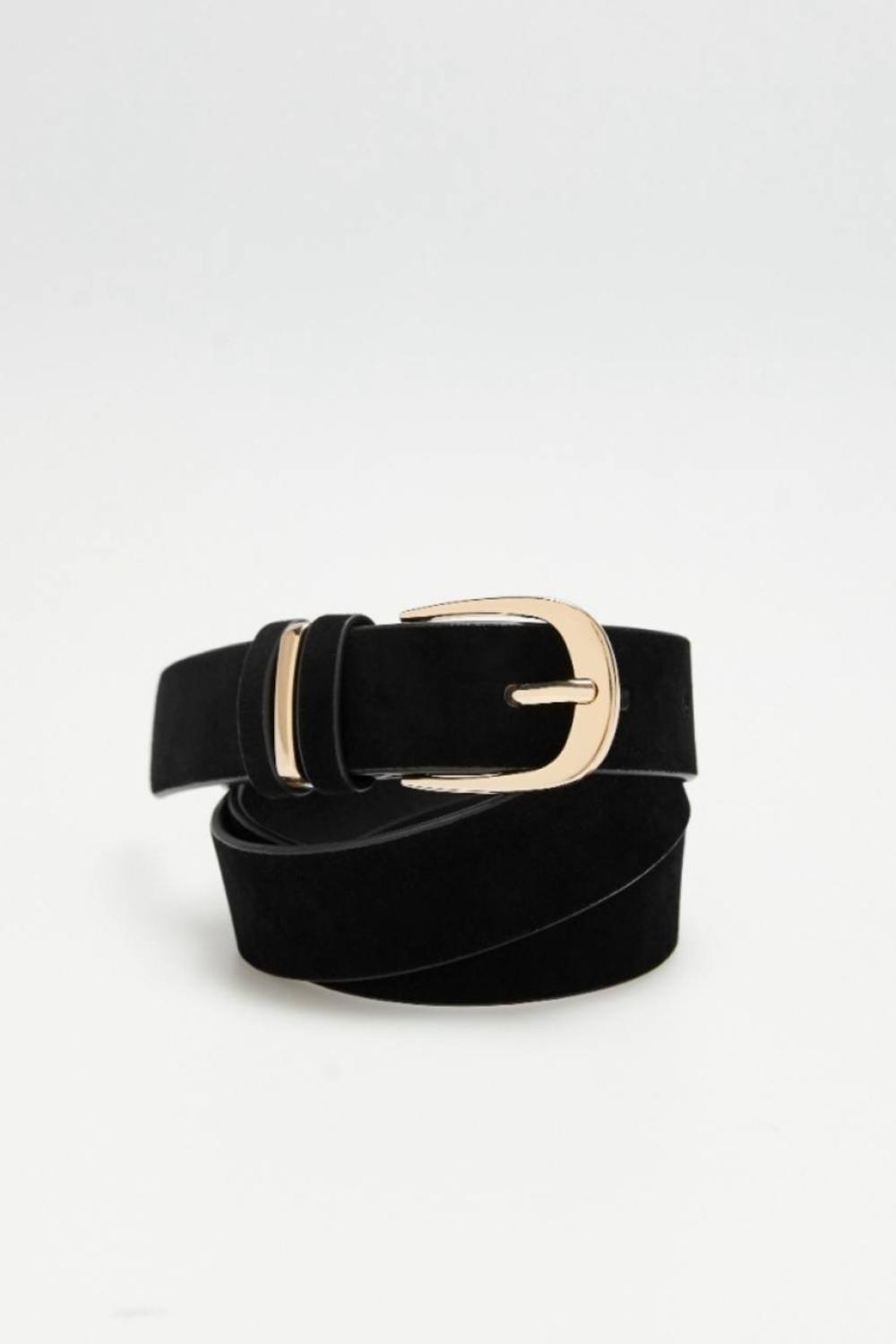 Black women's eco-leather belt