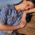 Blue striped shirt